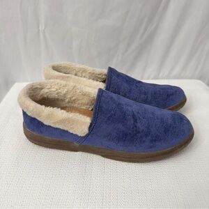 Vionic Velvet Clare Blue Slippers Size 10